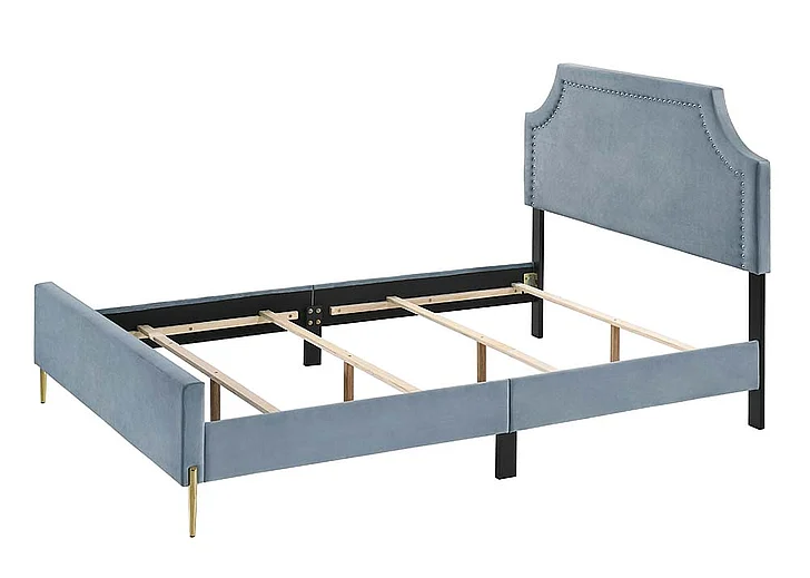 ACME Milla Queen Bed in Light Blue Velvet BD01181Q