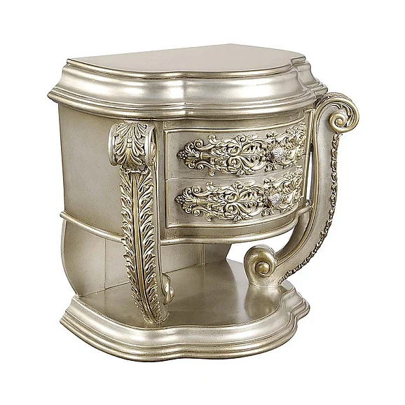 ACME Danae Nightstand in Champagne & Gold BD01235