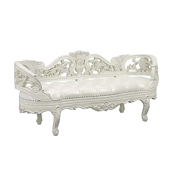 ACME Adara Bench in Antique White BD01253