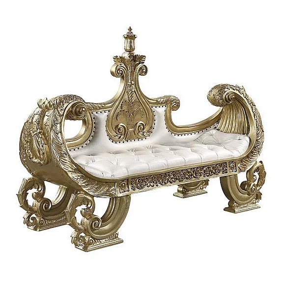 ACME Bernadette Bench in Gold BD01480