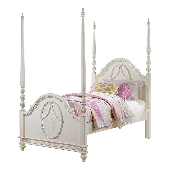 ACME Dorothy Full Post Bed in White BD02259F