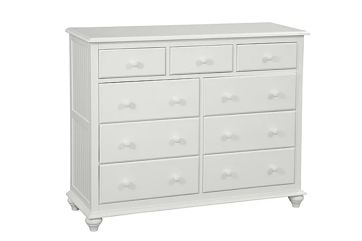 John Thomas Cottage 9-Drawer Dresser in Pure White BD08-2019N