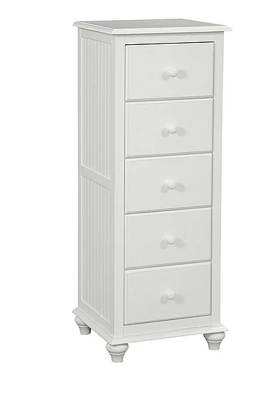 John Thomas Cottage 5-Drawer Lingerie Chest in Pure White BD08-2015N
