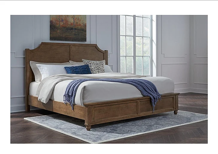 John Thomas Vista King Slat Bed in Hickory BD140-1502KH;BD140-1502KF;BD140-901KR