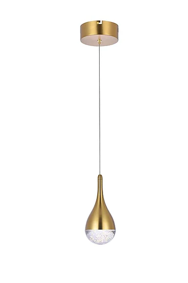 Elegant Amherst 5 In. Led Pendant in Satin Gold 3801D4SG