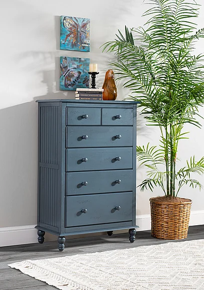 John Thomas Cottage 5 Drawer Chest in Denim BD81-2005