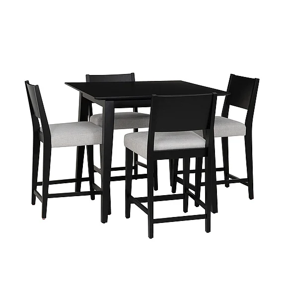 Powell Furniture Cosgrove 5Pc Counter Set One Box in Black 19D6292BLKCT5PC