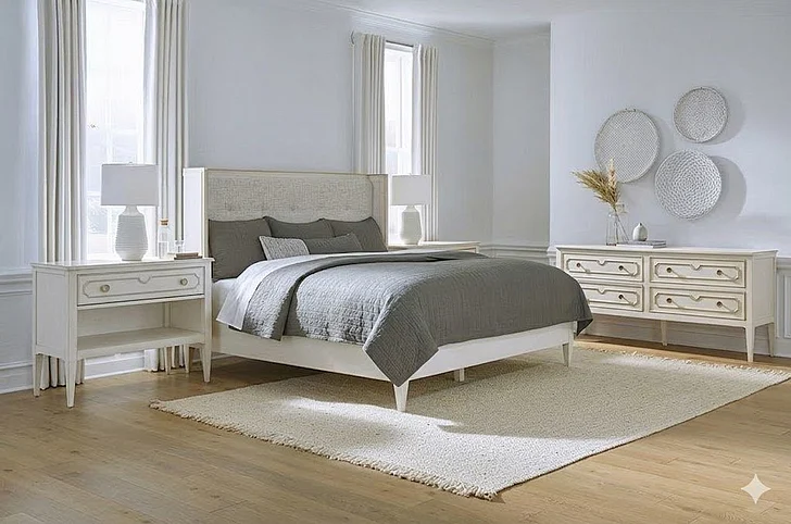 Fairfield Chair Camille 2pc Bedroom Set in Linen