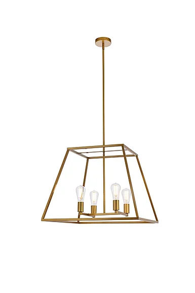 Elegant Declan 24 In. Pendant in Brass LD720D24BR CLOSEOUT
