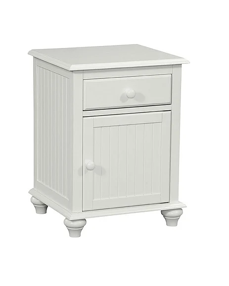 John Thomas Cottage 1 Drawer/1 Door Nightstand in Pure White BD08-2001N