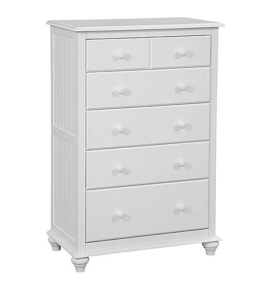 John Thomas Cottage 5-Drawer Chest in Pure White BD08-2005N