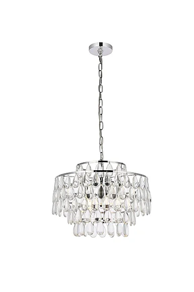 Elegant Mila 18 In. Pendant in Chrome 1102D18C