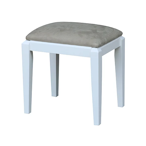 John Thomas Home Accents Upholstered Vanity Bench in White BE08-2
