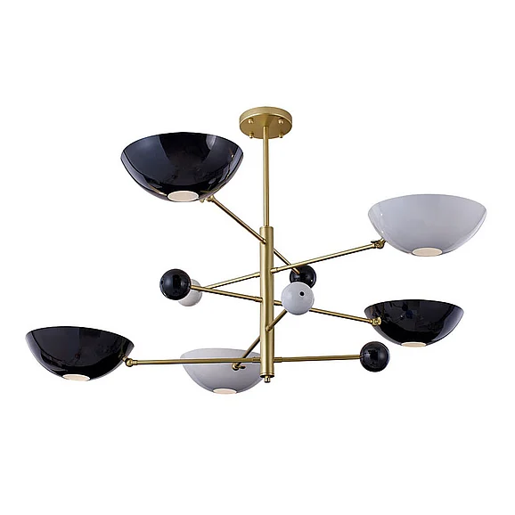 Bethel Gold Metal Frame Ceiling Fixture BE17C32G