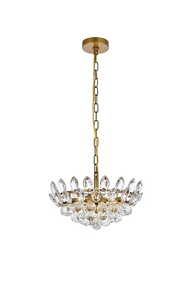 Elegant Emilia 16 In. Pendant in Brass 1104D16BR CLOSEOUT