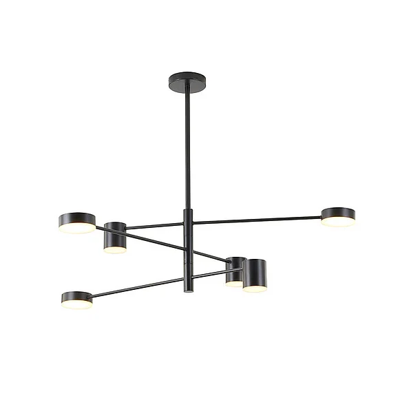 Bethel Three Tier Black Metal Frame LED Ceiling Fixture BE20C40B