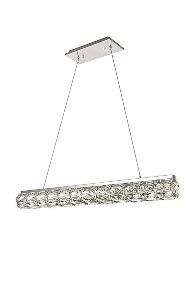 Elegant Valetta Integrated Led Chip Light Chrome Chandelier Clear Royal Cut Crystal 3501D36C
