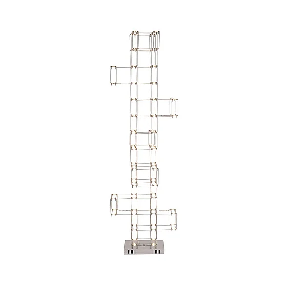 Bethel Satin Nickel Stainless Steel Fixed LED Boxed Floor Lamp BE27F65SN