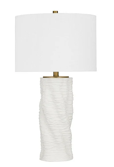Bassett Mirror Conpany Delancy Table Lamp in White L4700T