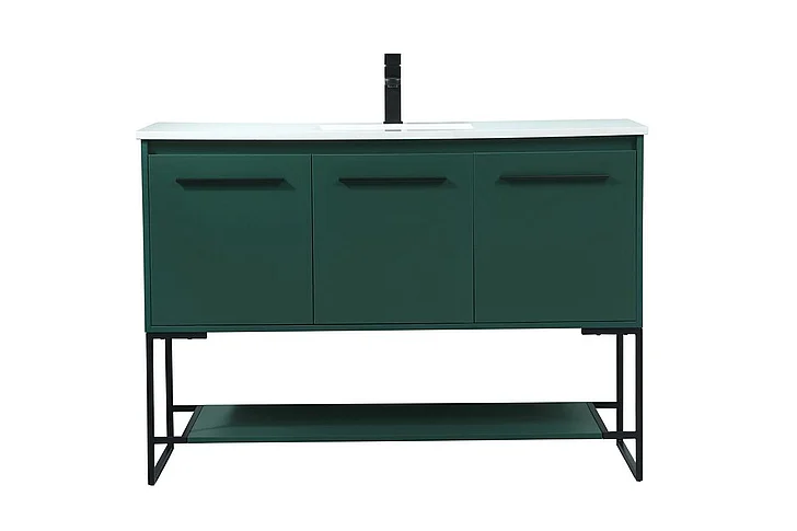 Elegant 48 In. Single Bathroom Vanity in Green VF42548MGN CLOSEOUT