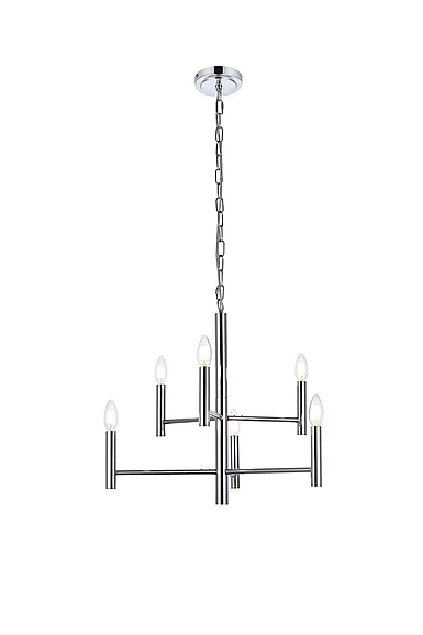 Elegant Carmella 6 Lights Pendant in Chrome LD7060D22C CLOSEOUT
