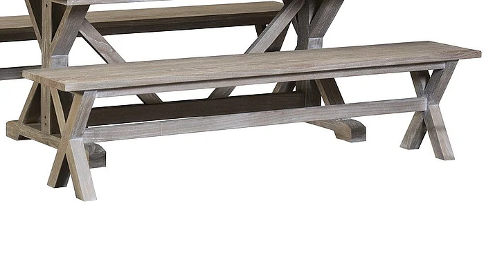 Capris Furniture 766 Dining Bench in Vintage Smoke BE766 CUSTOM ITEM
