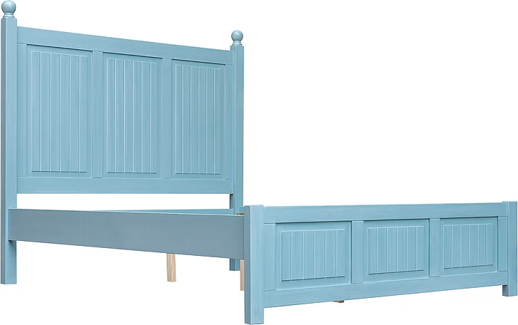 Cottage Creek Beachfront Bedroom King Panel Bed in Ocean Blue