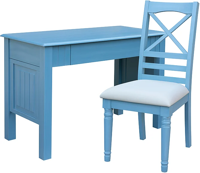 Cottage Creek Beachfront Bedroom Desk and Chair Set in Ocean Blue 1786-0156