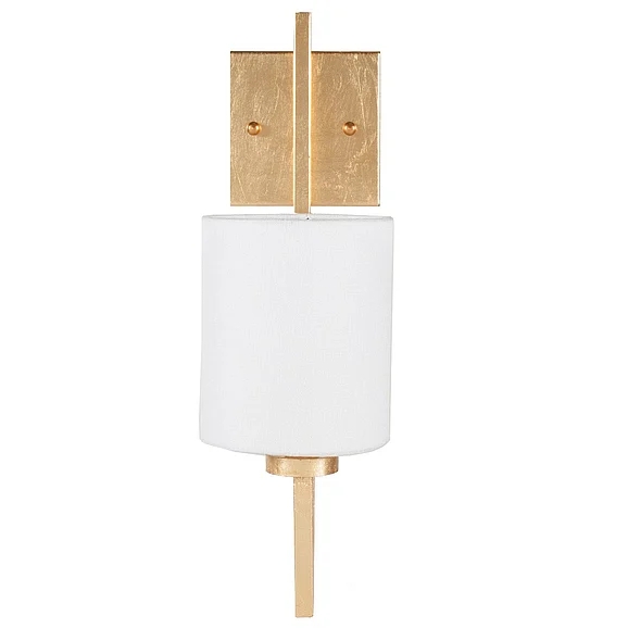 Worlds Away Beckham Gold Leaf Sconce BECKHAM G