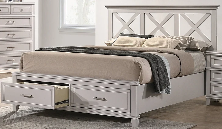 Emma Mason Signature Azure Living Queen Storage Bed in Grey