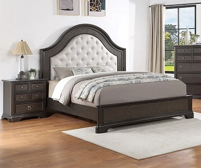 Crown Mark Furniture Duke Queen Bed in Dark Brown