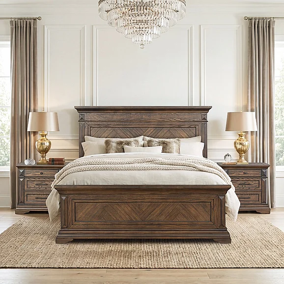 Emma Mason Essentials Seaview 2pc Bedroom Set in Brown