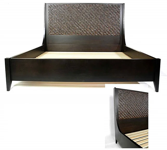 Indo Puri Chelle Queen Coco Shelter Bed in Dark Espresso