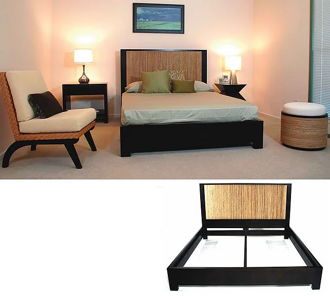 Indo Puri Gedang King Platform Bed in Espresso