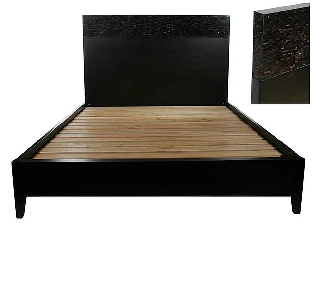 Indo Puri Kuta Queen Panel Bed in Dark Espresso