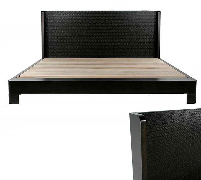 Indo Puri Quill King Platform Bed in Espresso
