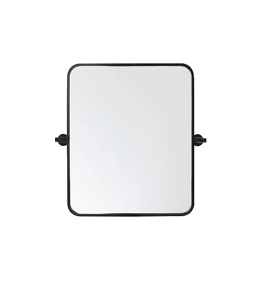 Elegant Soft Corner Pivot Mirror 20X24 In. in Black MR6A2024BLK CLOSEOUT