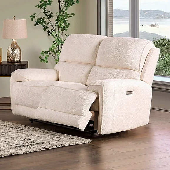 Furniture of America Morcote Power Reclining Loveseat in Beige FM62001BG-LV-PM
