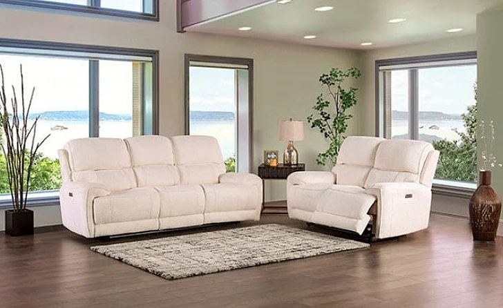 Furniture of America Morcote 2pc Reclining Living Room Set in Beige
