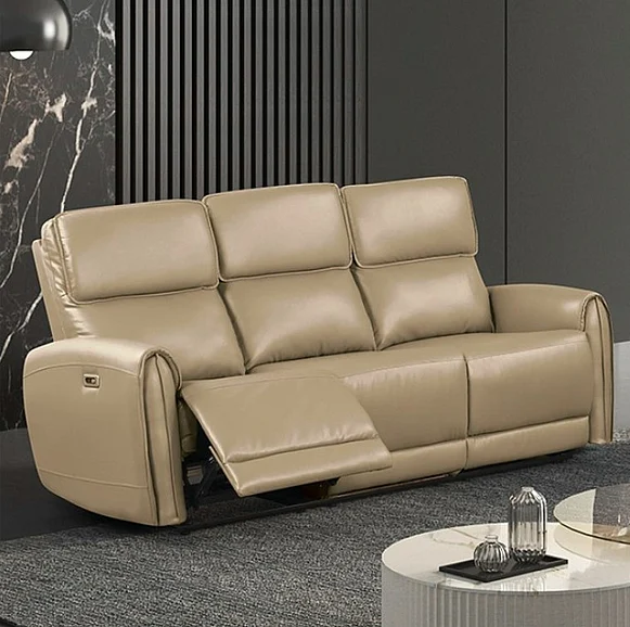 Furniture of America Schlieren Power Reclining Sofa in Beige FM6012BG-SF-PM