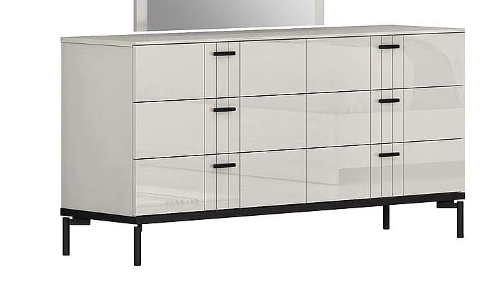 J&M Furniture Bella Dresser in Grey and Black 19778-D PROMO