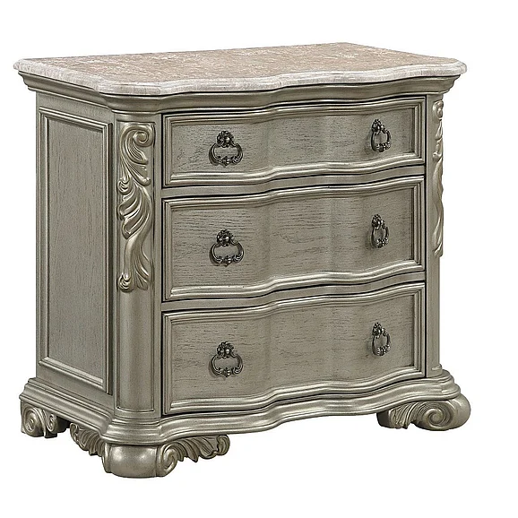 Galaxy Home Bella Nightstand in Champagne 733569324774