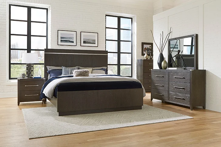 Homelegance Bellamy 4pc Platform Bedroom Set in Dark Brown