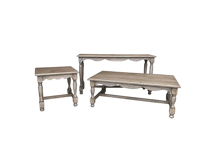 Split Nickel Bellevue 3pc Occasional Set