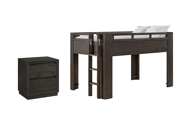 Westwood Design Bello 2pc Low Loft Bedroom Set in Cocoa
