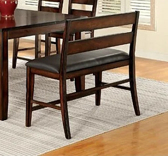Furniture of America Dickinson II Bench in Dark Cherry CM3187PBN