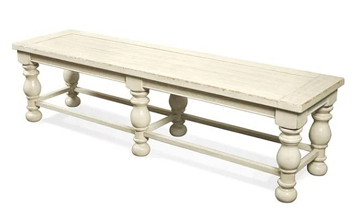 Riverside Aberdeen Bench in Weathered Worn White 21259