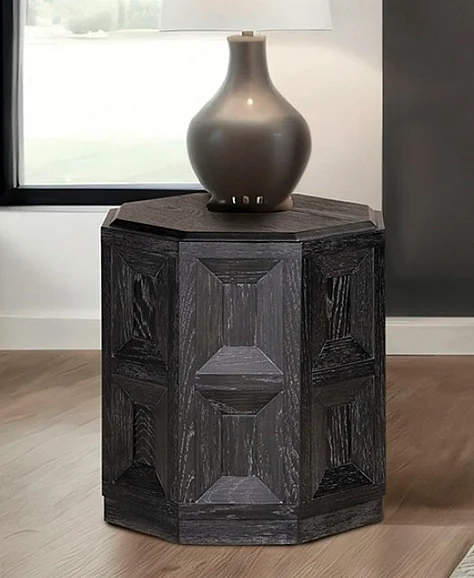 Furniture of America Hatton Cross End Table in Black FM49011BK-E