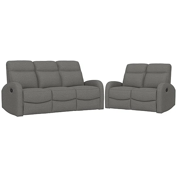 Emerald Home Benjamin - U7498 2pc Manual Living Room Set in Charcoal
