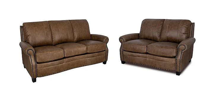 Luke Home Bennett 2pc Sofa Living Room Set in 3511 Bomber Tan (Quickship)